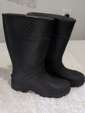 Black Waterproof Work Boots for Kids